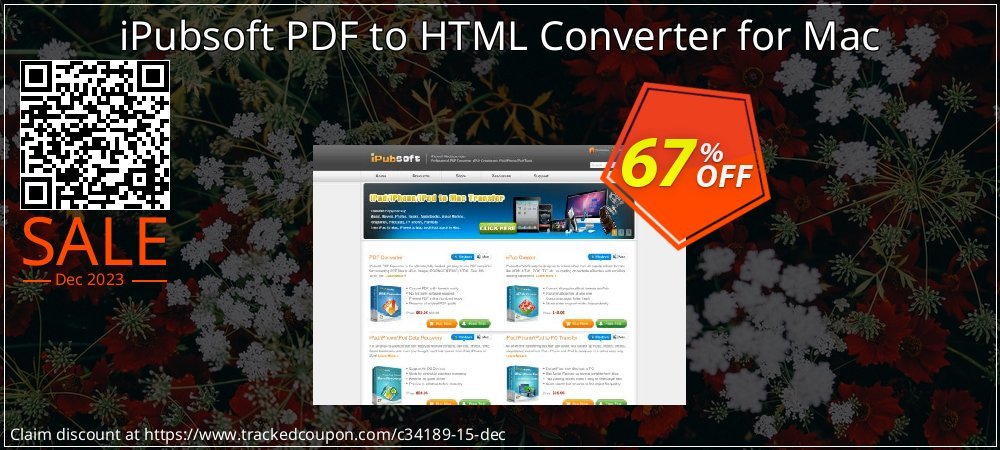 iPubsoft PDF to HTML Converter for Mac coupon on National Walking Day super sale