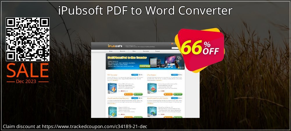 iPubsoft PDF to Word Converter coupon on World Whisky Day offering discount