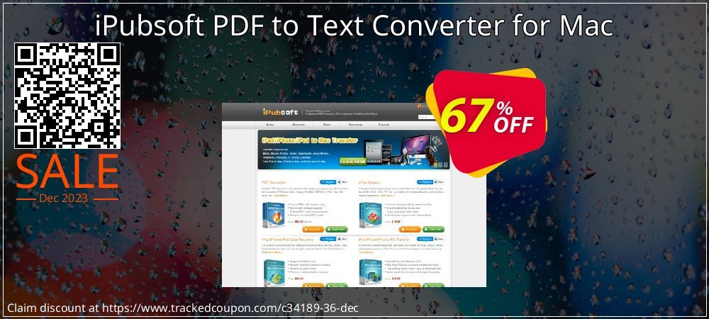 iPubsoft PDF to Text Converter for Mac coupon on Palm Sunday promotions