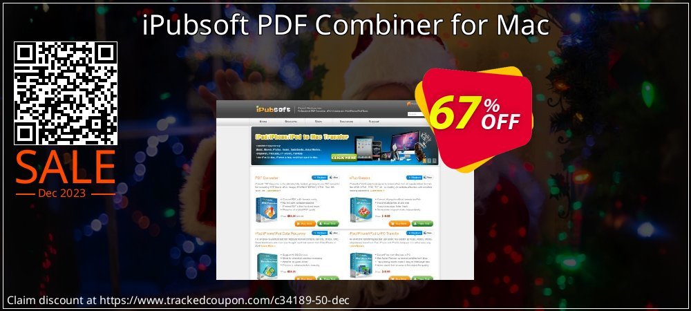 iPubsoft PDF Combiner for Mac coupon on National Walking Day offering sales