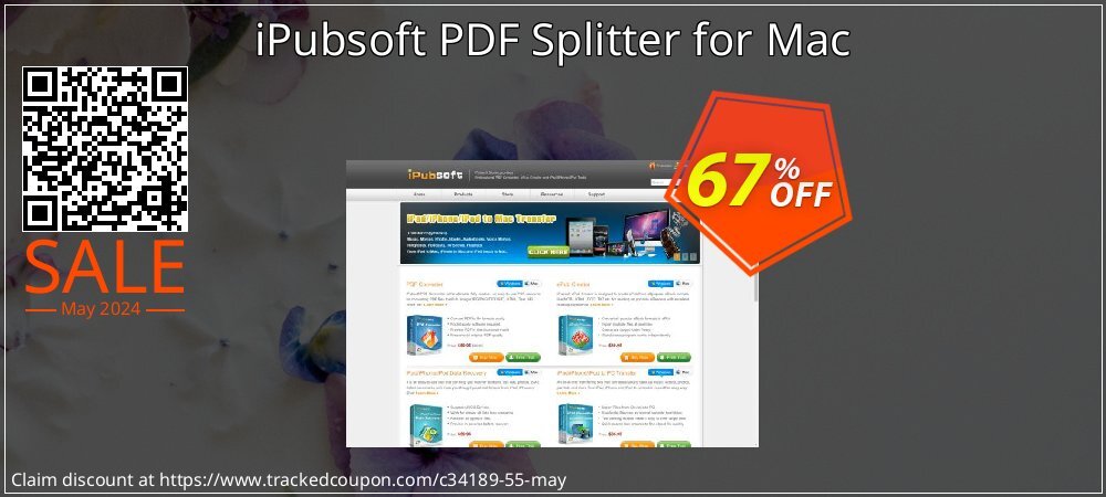 iPubsoft PDF Splitter for Mac coupon on Mother Day offer