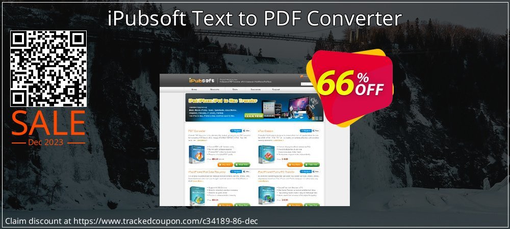iPubsoft Text to PDF Converter coupon on Palm Sunday offering discount