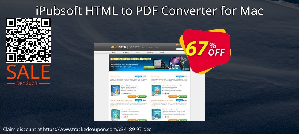 iPubsoft HTML to PDF Converter for Mac coupon on Working Day promotions