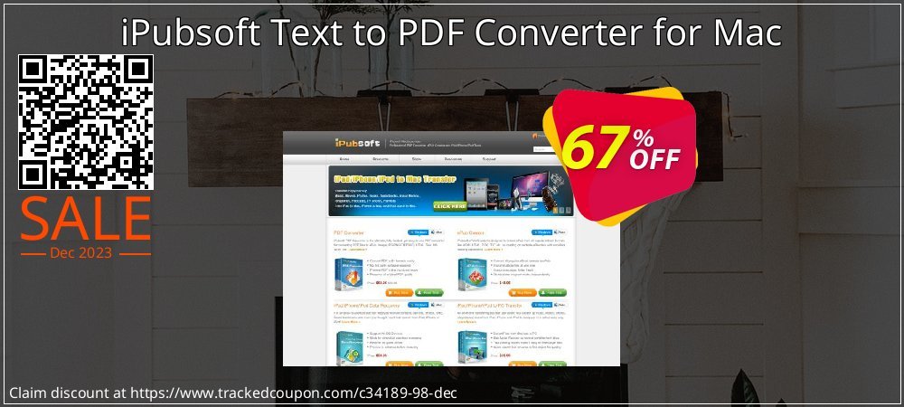 iPubsoft Text to PDF Converter for Mac coupon on Easter Day promotions