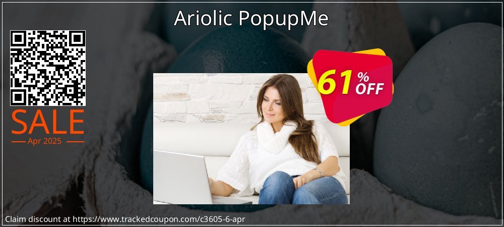 Ariolic PopupMe coupon on Palm Sunday discount