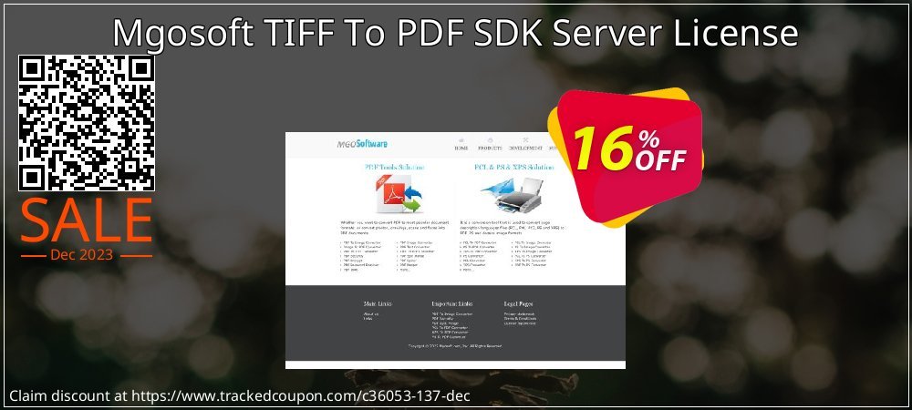 Mgosoft TIFF To PDF SDK Server License coupon on April Fools' Day discount