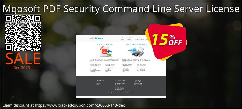 Mgosoft PDF Security Command Line Server License coupon on Easter Day offering sales