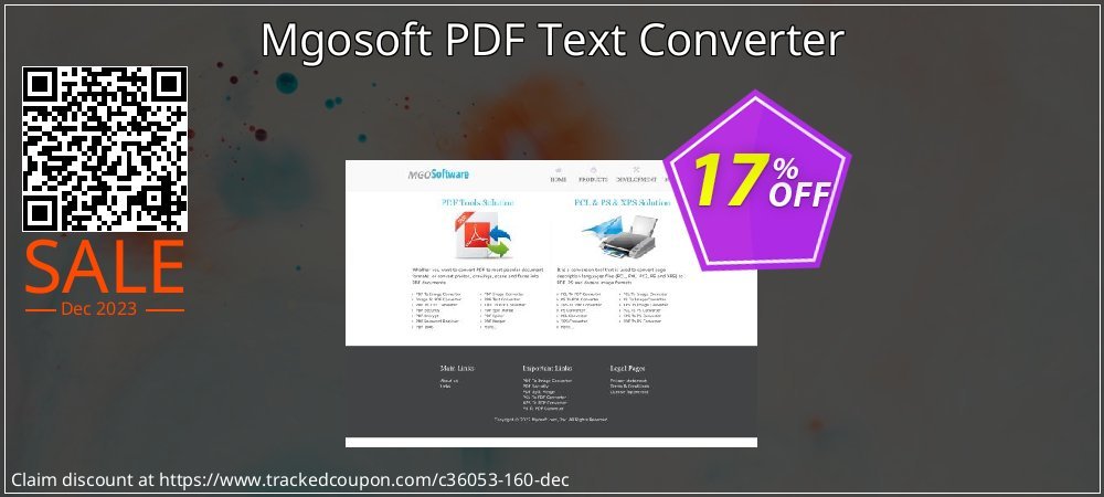Mgosoft PDF Text Converter coupon on World Backup Day discounts