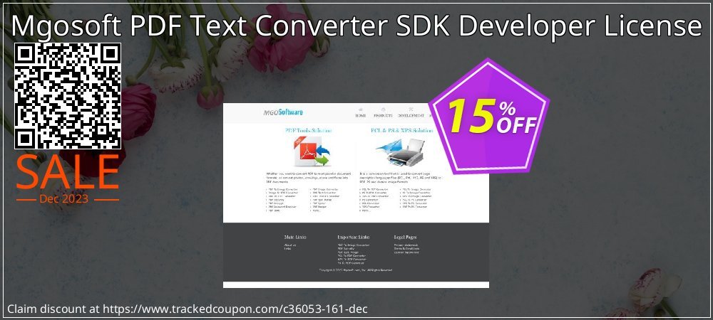 Mgosoft PDF Text Converter SDK Developer License coupon on World Party Day sales