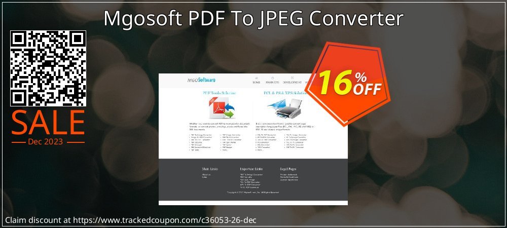 Mgosoft PDF To JPEG Converter coupon on World Party Day sales