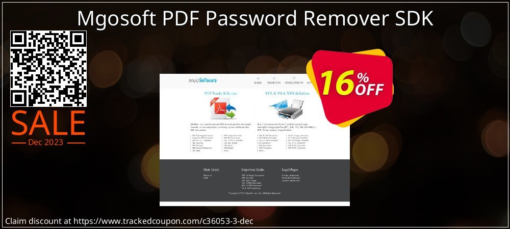 Mgosoft PDF Password Remover SDK coupon on Easter Day offering discount