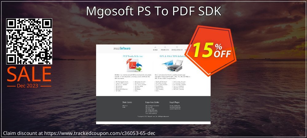 Mgosoft PS To PDF SDK coupon on World Backup Day offer