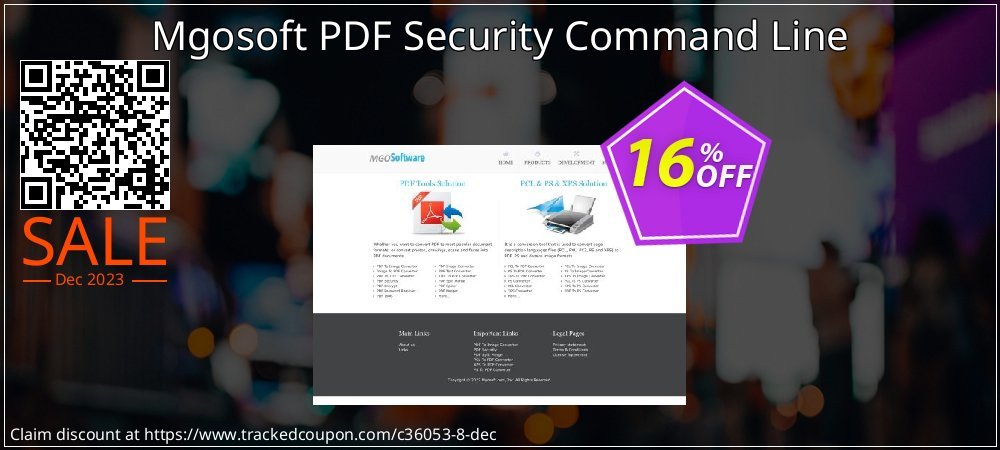 Mgosoft PDF Security Command Line coupon on Easter Day sales