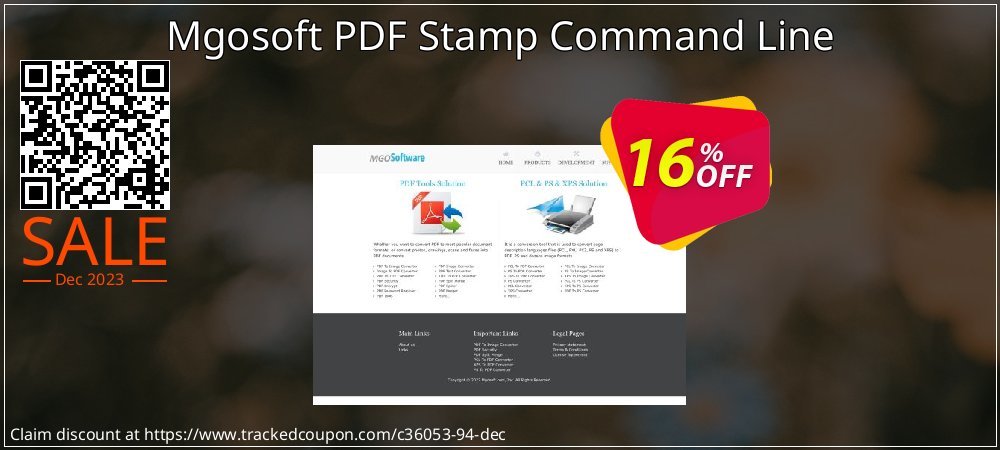 Mgosoft PDF Stamp Command Line coupon on Tell a Lie Day offering sales