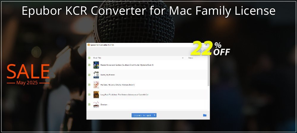 Epubor KCR Converter for Mac Family License coupon on Mother Day deals