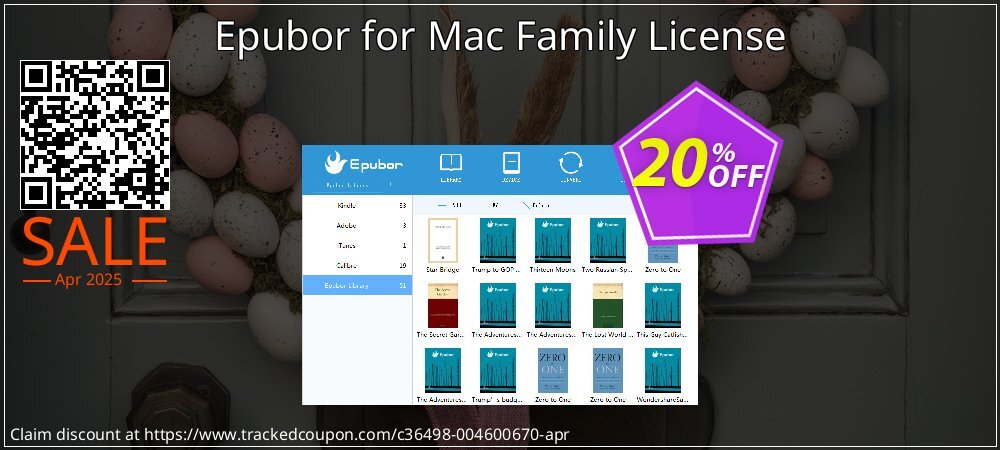 Epubor for Mac Family License coupon on Mother Day offer