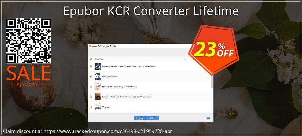 Epubor KCR Converter Lifetime coupon on Easter Day discount