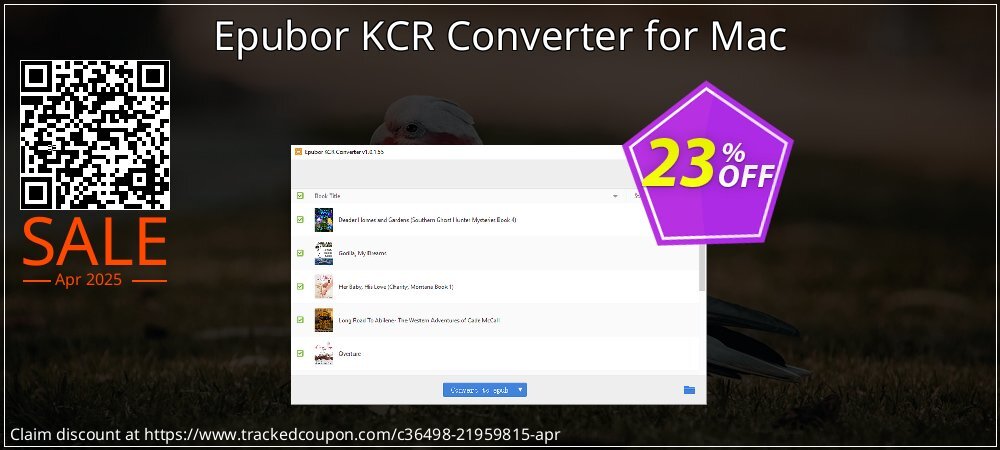 Epubor KCR Converter for Mac coupon on Mother Day deals