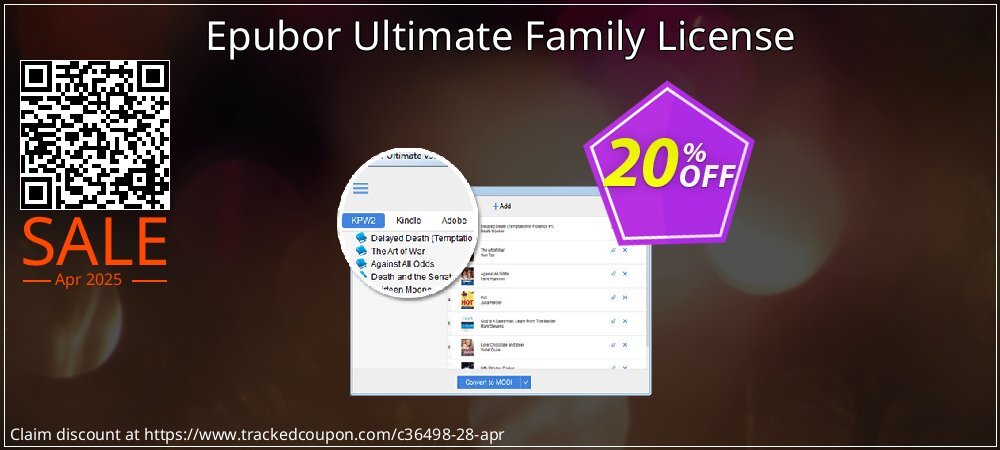 Epubor Ultimate Family License coupon on National Pizza Party Day discounts