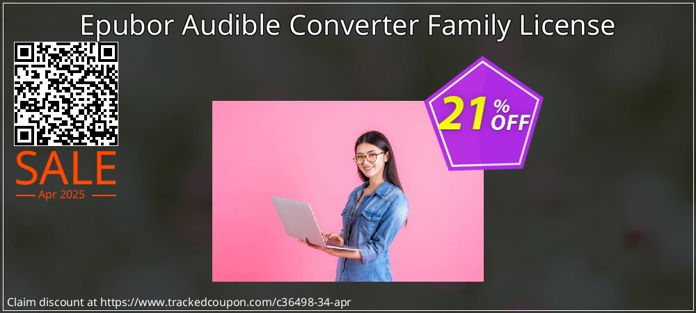 Epubor Audible Converter Family License coupon on National Smile Day offering discount