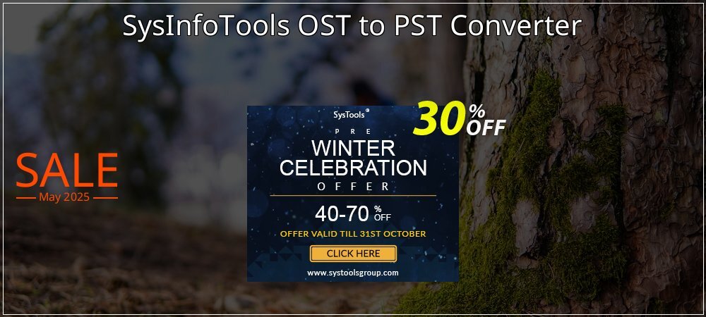 SysInfoTools OST to PST Converter coupon on Graduation 2025 promotions