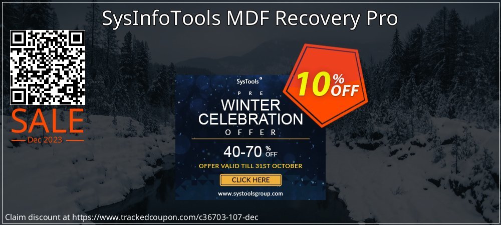 SysInfoTools MDF Recovery Pro coupon on Working Day discount