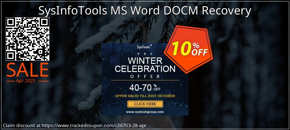 SysInfoTools MS Word DOCM Recovery coupon on Virtual Vacation Day discount