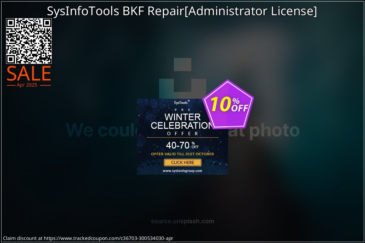 SysInfoTools BKF Repair - Administrator License  coupon on National Walking Day discount