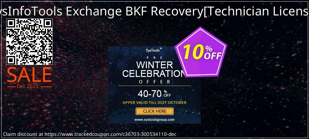 SysInfoTools Exchange BKF Recovery - Technician License  coupon on National Walking Day offer