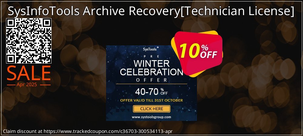 SysInfoTools Archive Recovery - Technician License  coupon on Easter Day offering sales