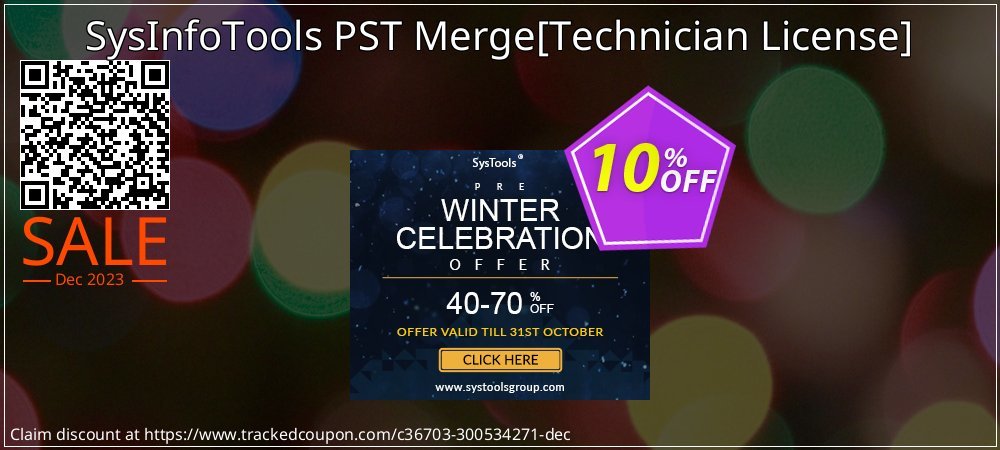 SysInfoTools PST Merge - Technician License  coupon on World Party Day deals