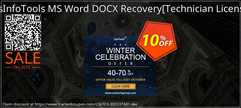 SysInfoTools MS Word DOCX Recovery - Technician License  coupon on World Party Day sales
