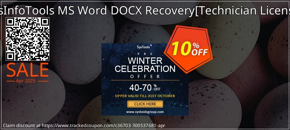 SysInfoTools MS Word DOCX Recovery - Technician License  coupon on World Party Day sales