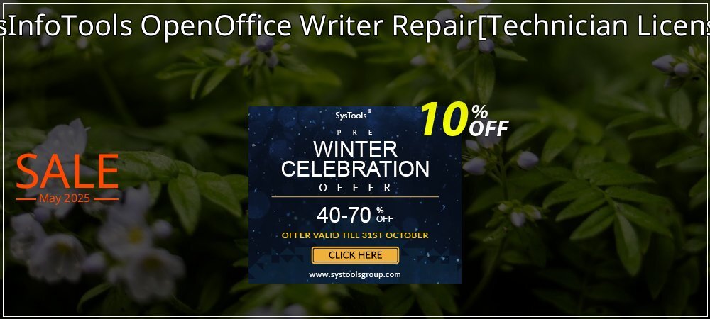 SysInfoTools OpenOffice Writer Repair - Technician License  coupon on Working Day offer