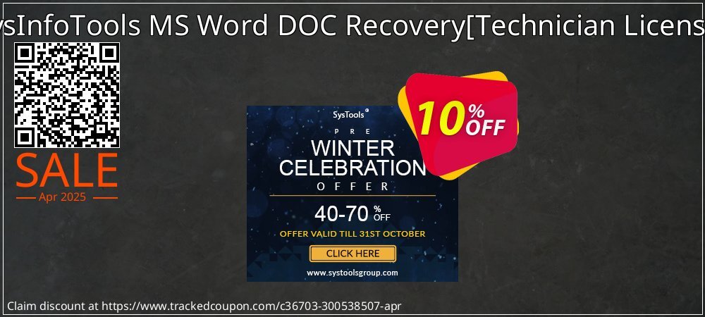 SysInfoTools MS Word DOC Recovery - Technician License  coupon on Working Day promotions
