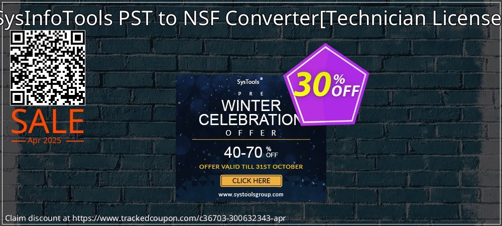 SysInfoTools PST to NSF Converter - Technician License  coupon on Constitution Memorial Day deals