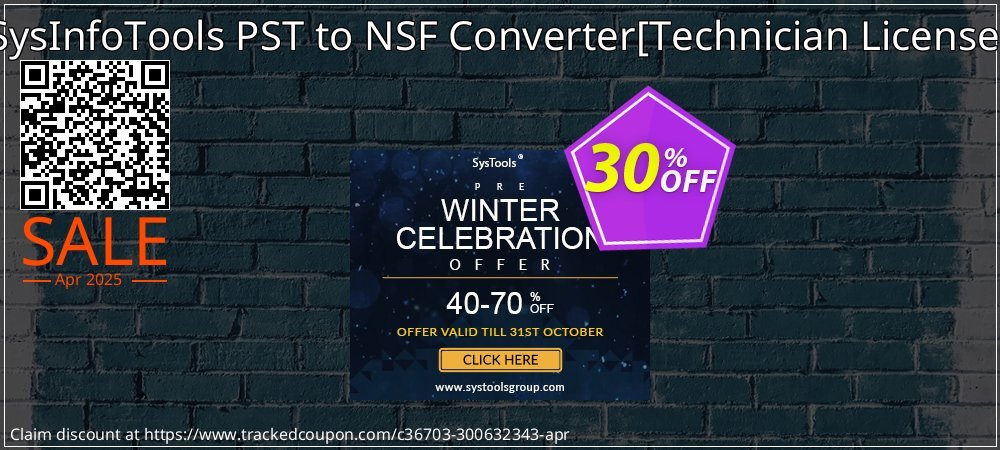 SysInfoTools PST to NSF Converter - Technician License  coupon on Easter Day sales