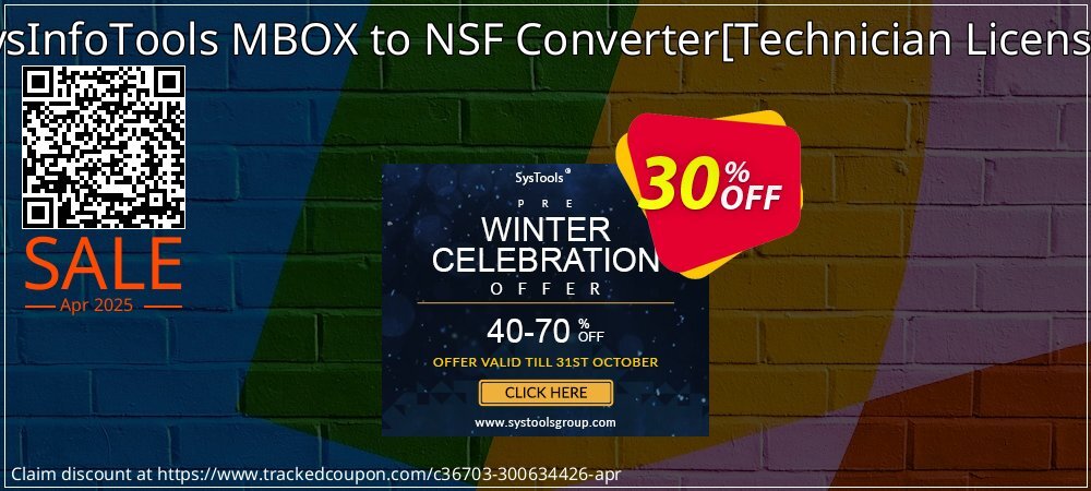 SysInfoTools MBOX to NSF Converter - Technician License  coupon on World Party Day offering discount