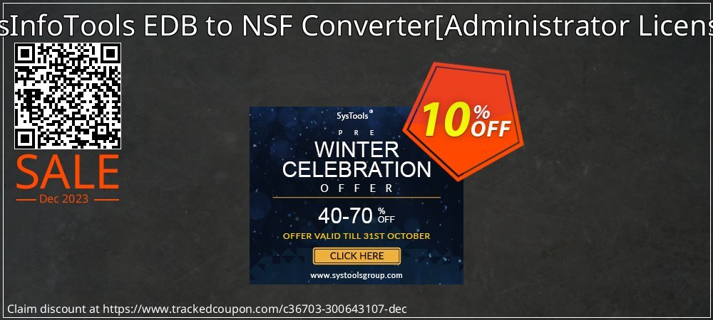 SysInfoTools EDB to NSF Converter - Administrator License  coupon on Working Day deals