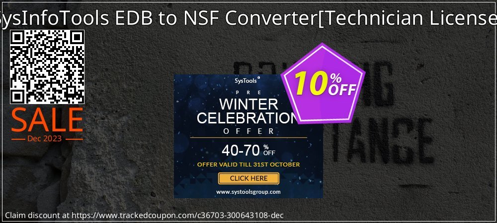 SysInfoTools EDB to NSF Converter - Technician License  coupon on Virtual Vacation Day sales