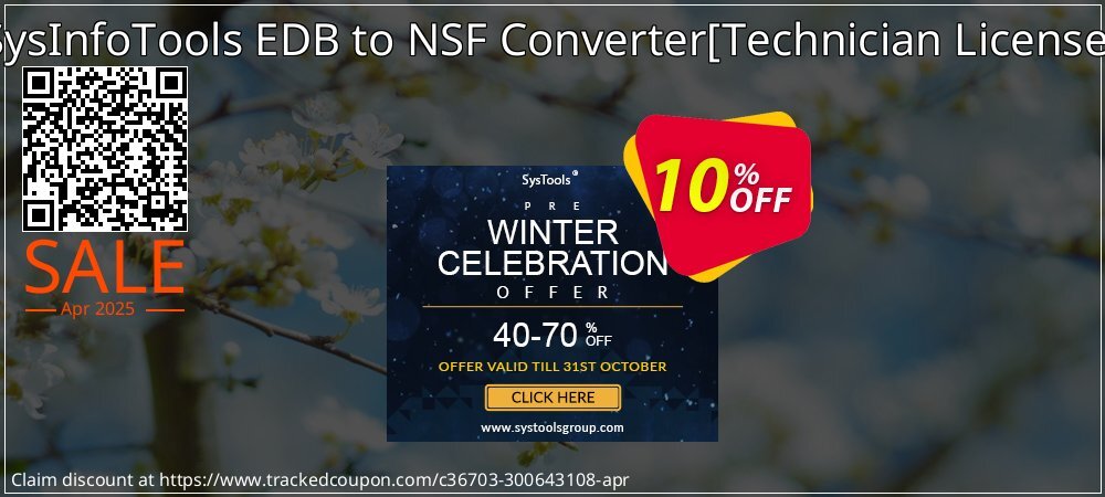 SysInfoTools EDB to NSF Converter - Technician License  coupon on Constitution Memorial Day offer