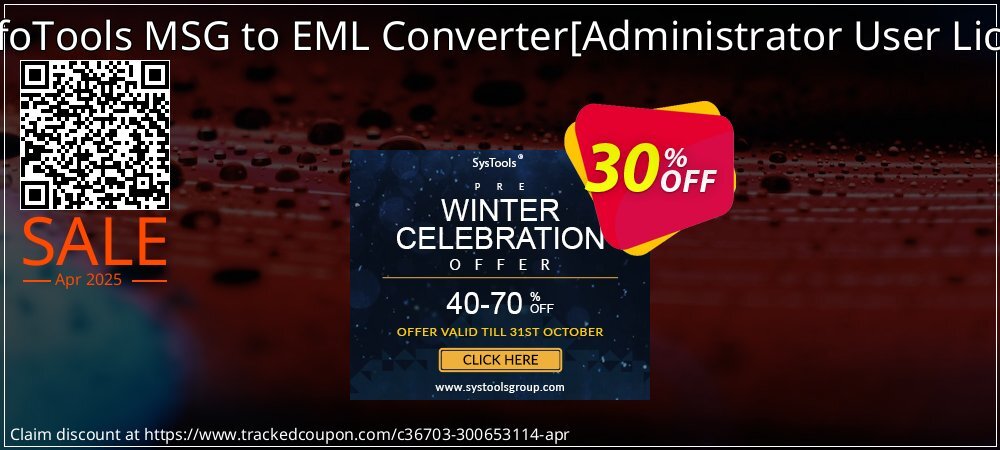 SysInfoTools MSG to EML Converter - Administrator User License  coupon on World Password Day sales