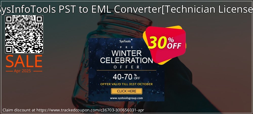 SysInfoTools PST to EML Converter - Technician License  coupon on World Party Day sales