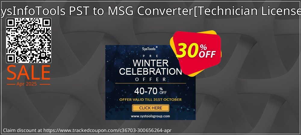 SysInfoTools PST to MSG Converter - Technician License  coupon on World Password Day sales