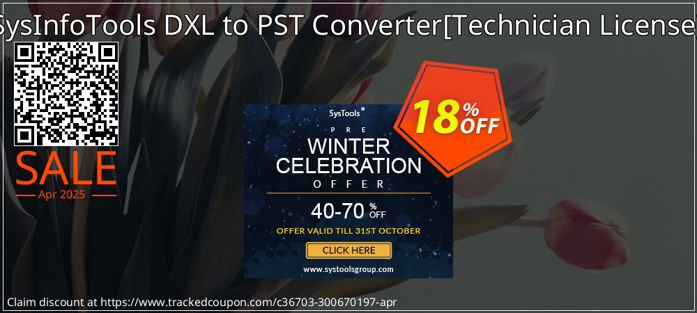 SysInfoTools DXL to PST Converter - Technician License  coupon on Working Day deals