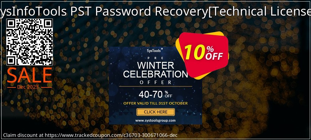 SysInfoTools PST Password Recovery - Technical License  coupon on World Party Day offering sales