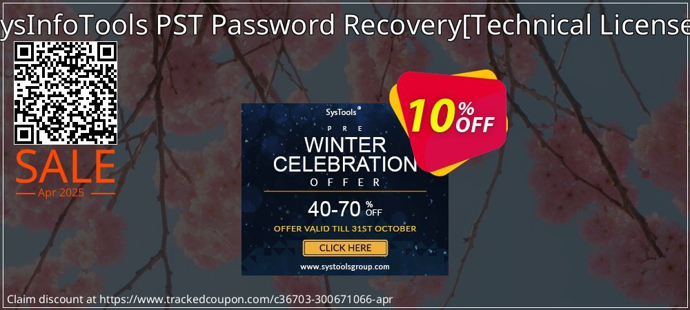 SysInfoTools PST Password Recovery - Technical License  coupon on Palm Sunday offering discount