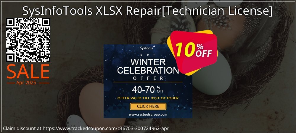 SysInfoTools XLSX Repair - Technician License  coupon on Working Day deals