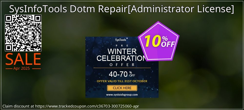 SysInfoTools Dotm Repair - Administrator License  coupon on National Walking Day promotions