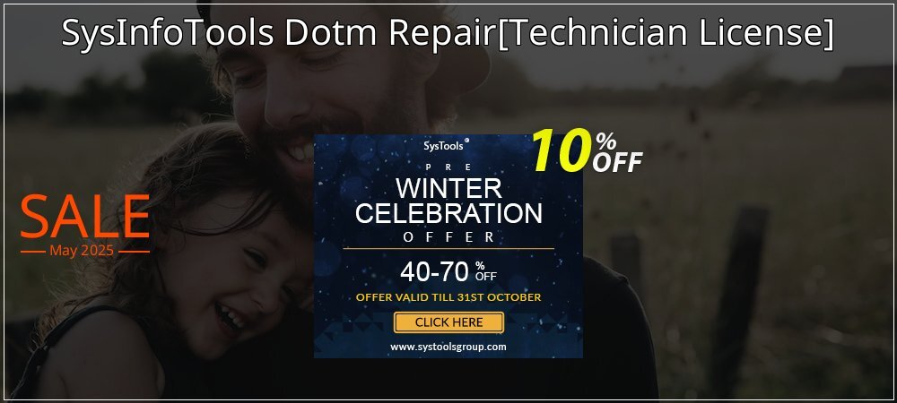 SysInfoTools Dotm Repair - Technician License  coupon on World Party Day sales